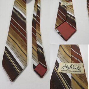 Vintage Browns Stripes Mens Tie by Lilly Dache Men's Necktie